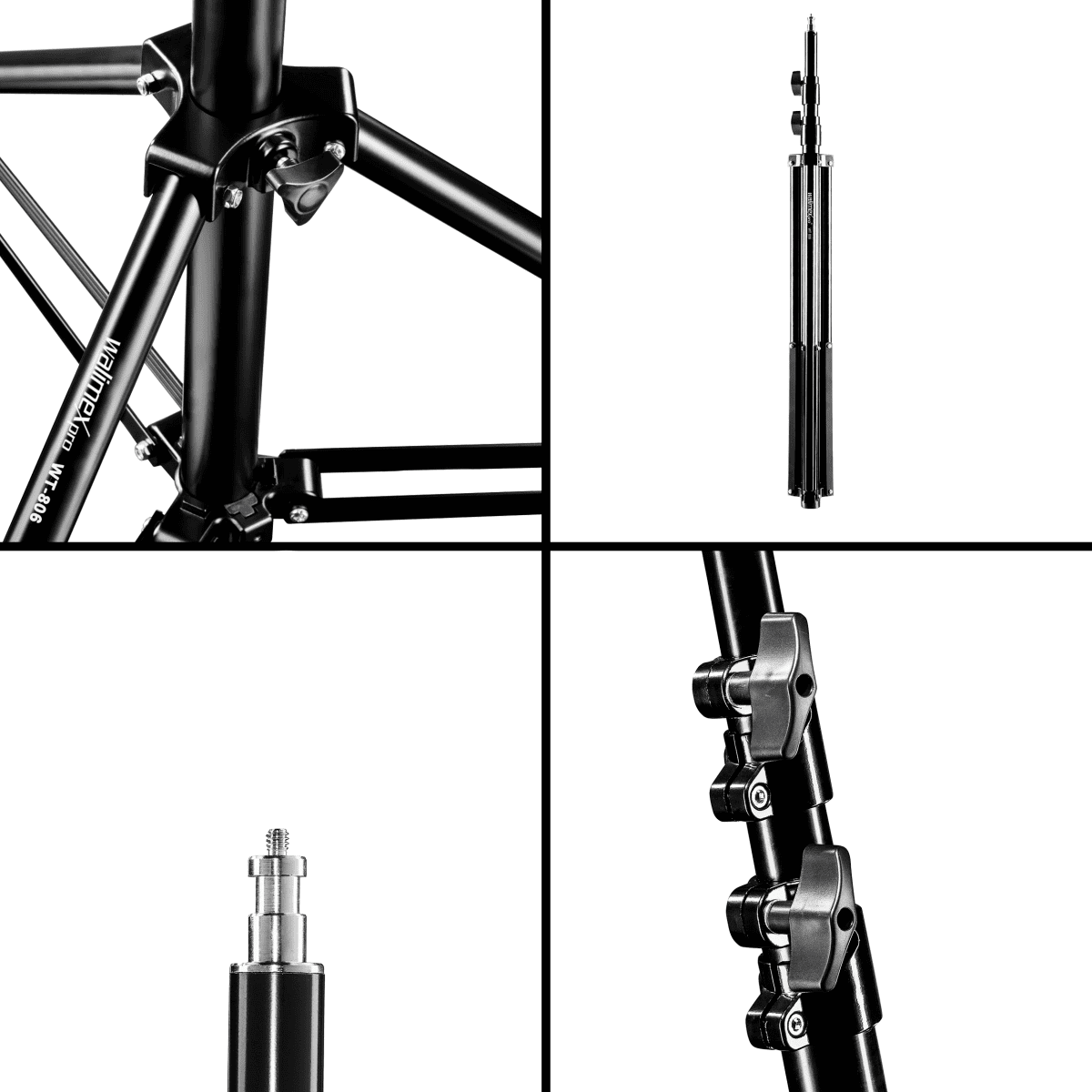 Componentes de soporte y accesorios para cámaras y fotografía.