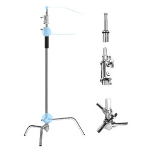 Tripode Iluminacion Pie C-stand 3,3m Acero Inox