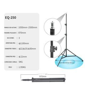 Tripode iluminación 2,5m EQ-250 JINBEI