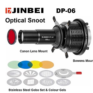 Snoot Optico DP-Ø6 JINBEI c/ Lente – Montura Bowens