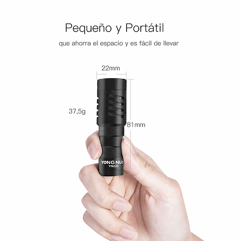 Lámpara pequeña y portátil para fotografía y accesorios de Click Fotografía.