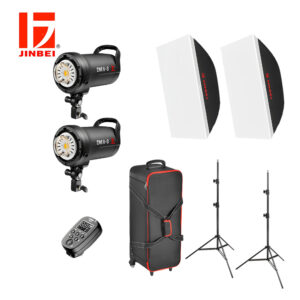 KIT Estudio Completo Flash 300w x2 + Softbox Tripodes y Valija Profesional