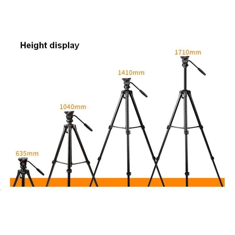Trípode Weifeng WT-3308A Cabezal fluido Video