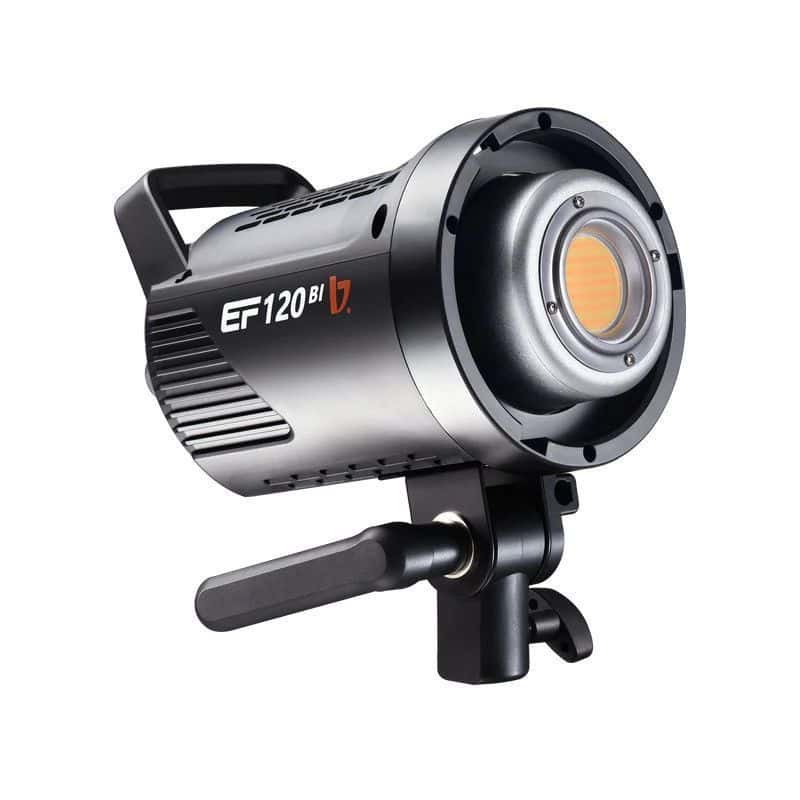 Luz LED bicolor Jinbei EF-120BI para fotografía profesional.