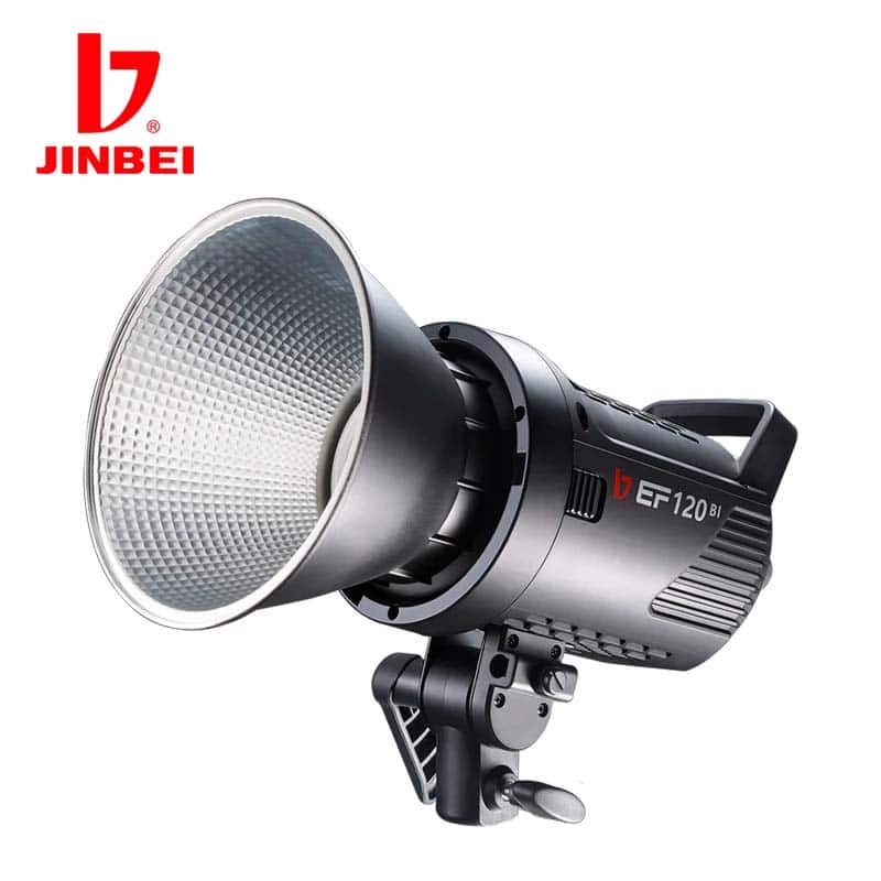 Luz LED bicolor Jinbei EF-120BI para fotografía profesional.