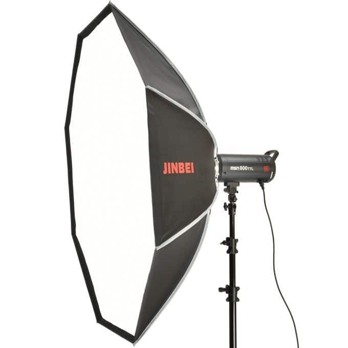Softbox Jinbei 120cm octogonal para fotografía profesional.