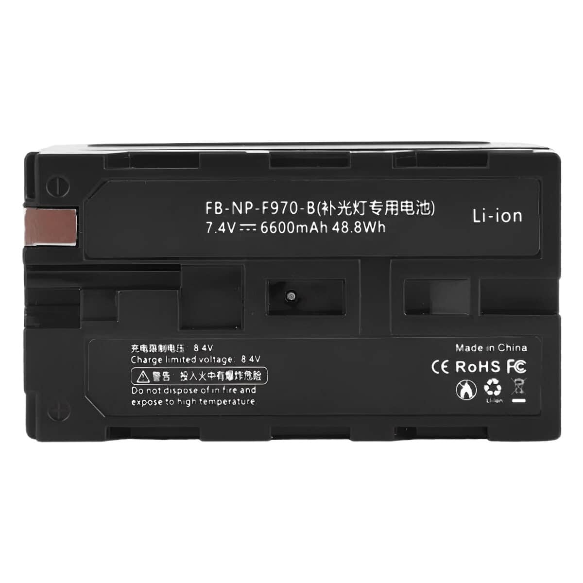 Batería NP-F970 de 6600mAh para cámaras y equipos de iluminación.