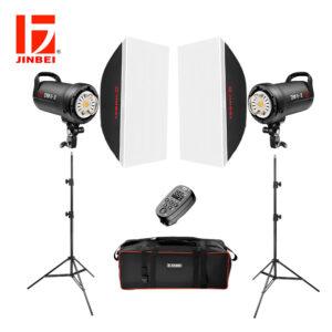 KIT Estudio Completo Flash 300w x2 + Softbox Tripodes y Bolso Profesional
