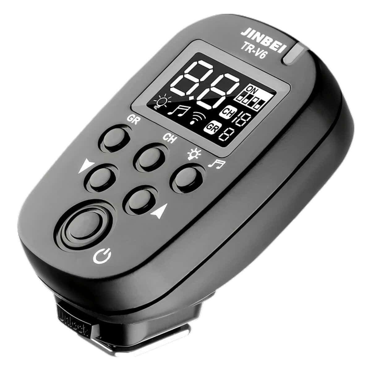 Controlador de flash digital Jinbei TR-V6 para fotografía profesional.