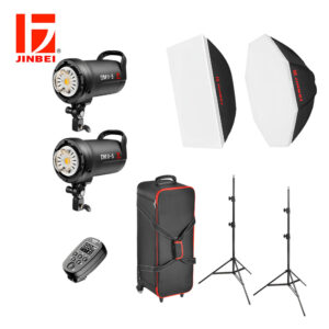 KIT Estudio Completo Flash 500w x2 + Softbox Tripodes y Valija Profesional