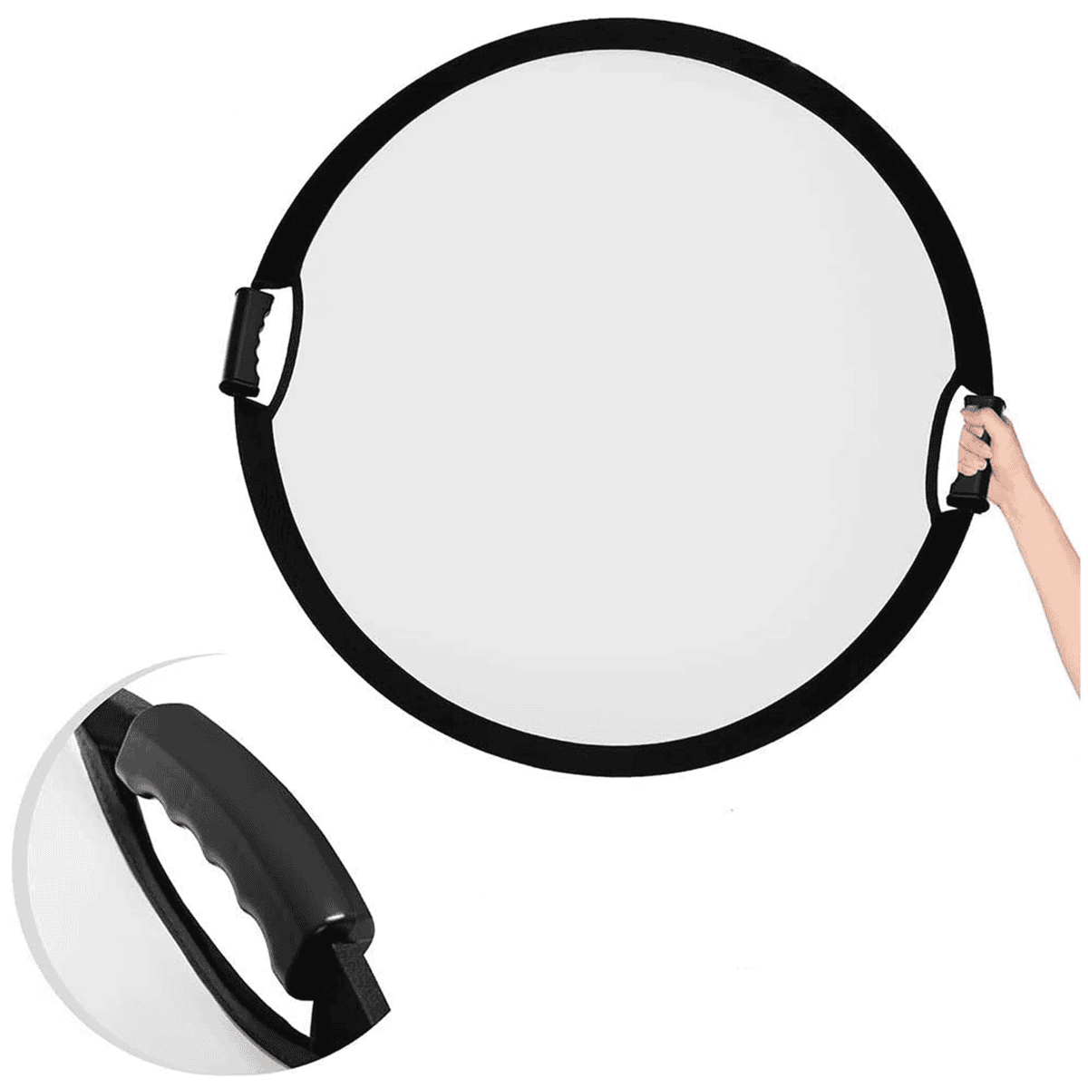 Disco de fotografía plegable de 80cm con agarres para estudio.