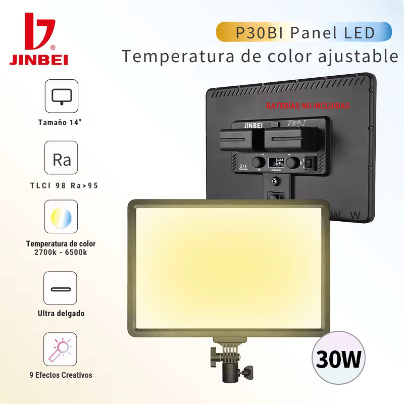Jinbei P30-Bi 30w Panel Led Bicolor - Imagen 4