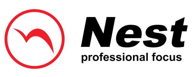 Logotipo de Nest Professional Focus para fotografía y accesorios.
