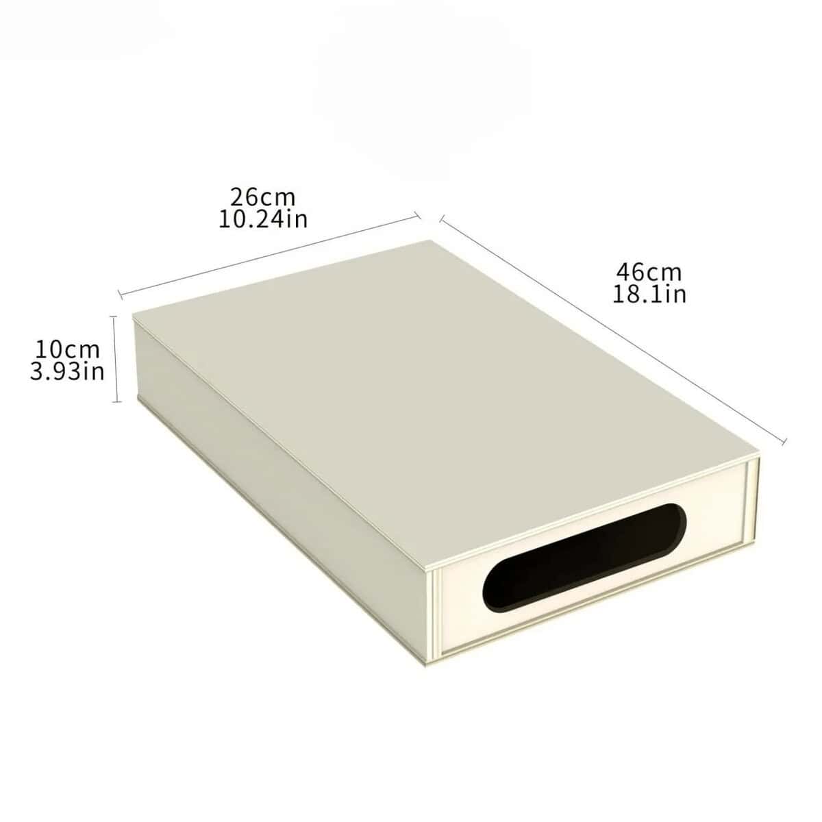 Cajón de almacenamiento para accesorios de fotografía, tamaño compacto y funcional.