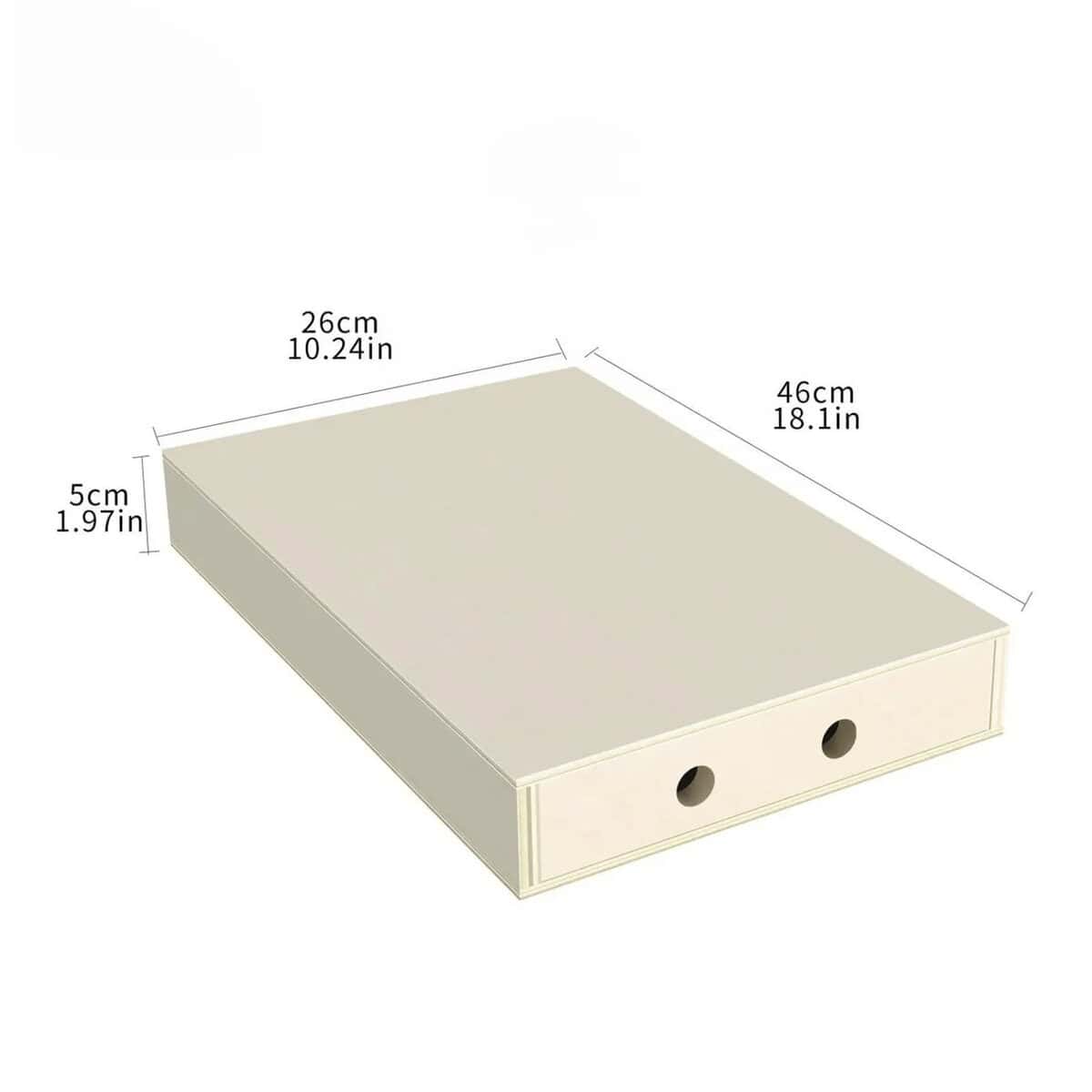 Caja de fotografía Apple Box 4 en 1 con dimensiones detalladas.