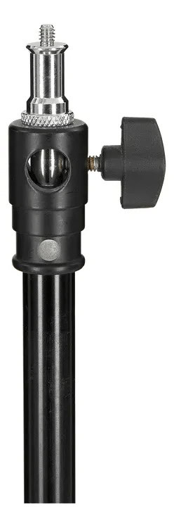 Soporte ajustable para trípode de iluminación de estudio.