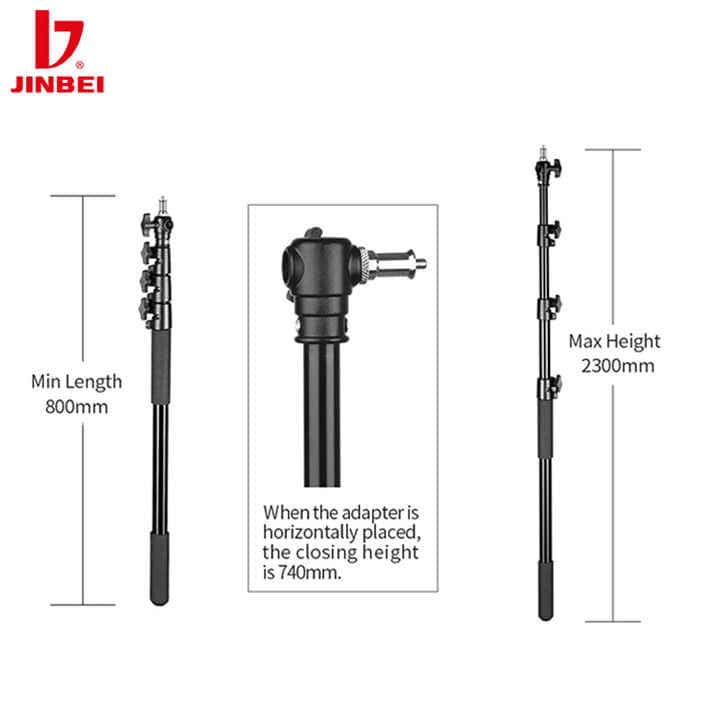 Brazo de iluminación telescópico para fotografía profesional Jinbei HD-230.