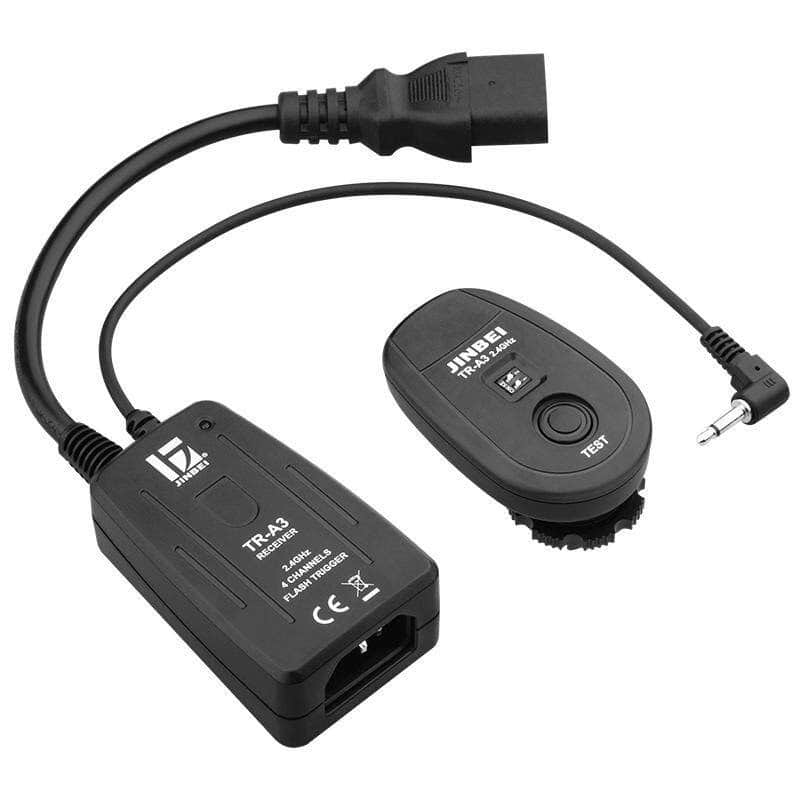 Disparador y receptor Jinbei TR-A3 para estudio fotográfico profesional.
