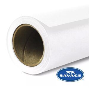 Rollo Papel Sinfín 2,7 x 11m Blanco (Super White) Savage P/ Fondo de Estudio
