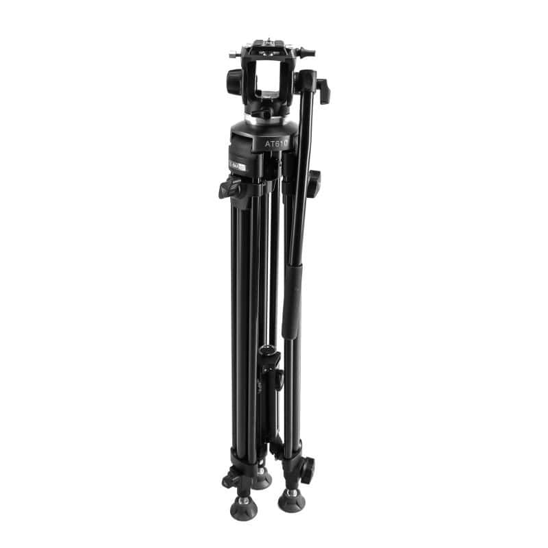 Trípode profesional E-image EK610 con cabezal de fluido para fotografía y video.