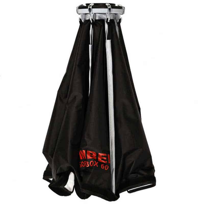 Funda protectora para softbox Jinbei 60cm Octogonal en estudio fotográfico.