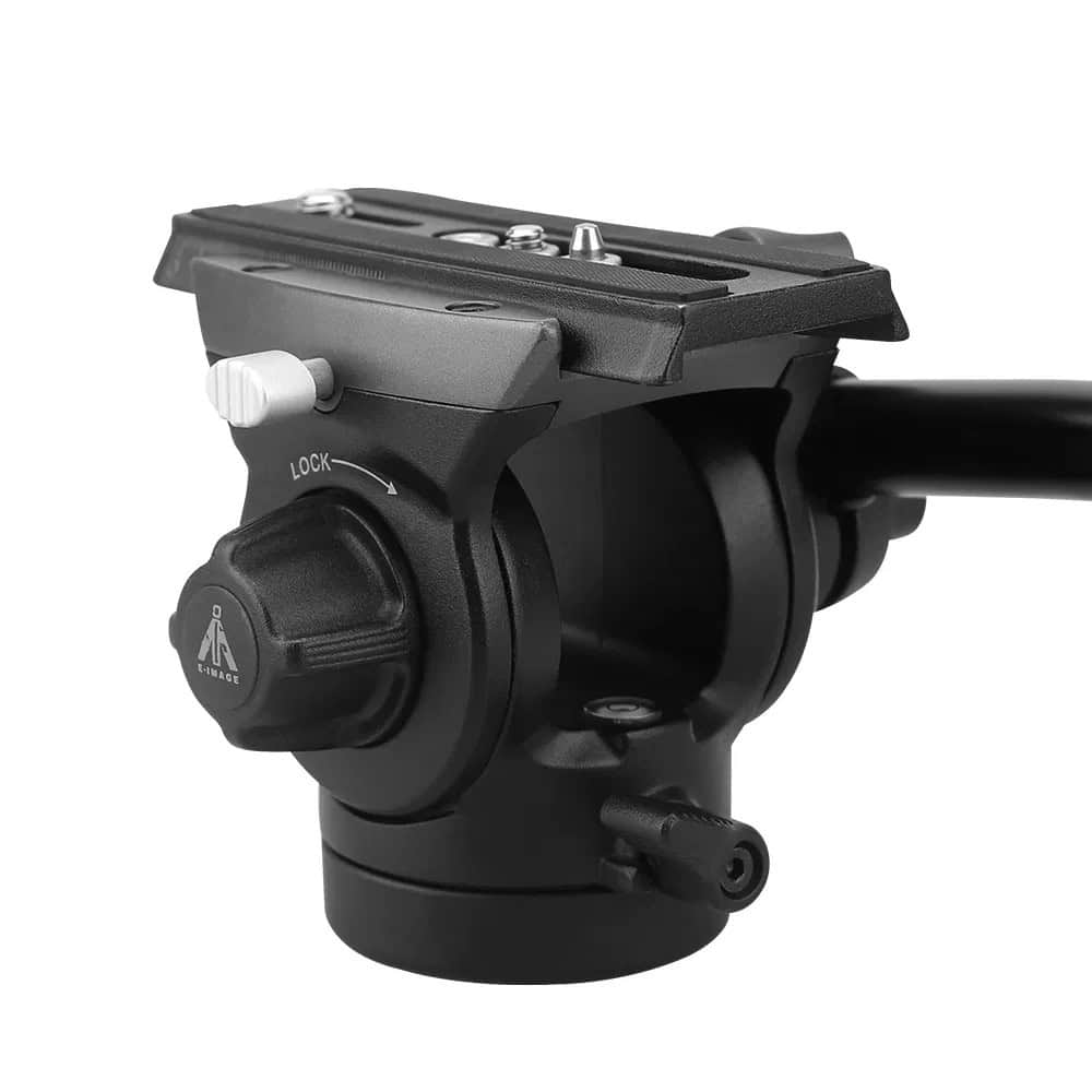 Cabezal fluido para monopie E-image MA600+610FH en fotografía profesional.