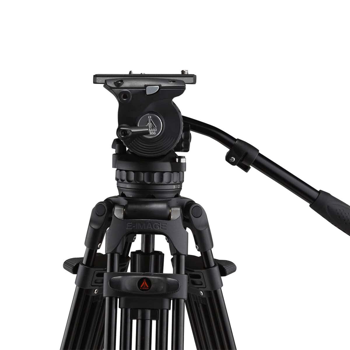 Trípode profesional E-image EG06A2 con cabezal fluido para fotografía y video.