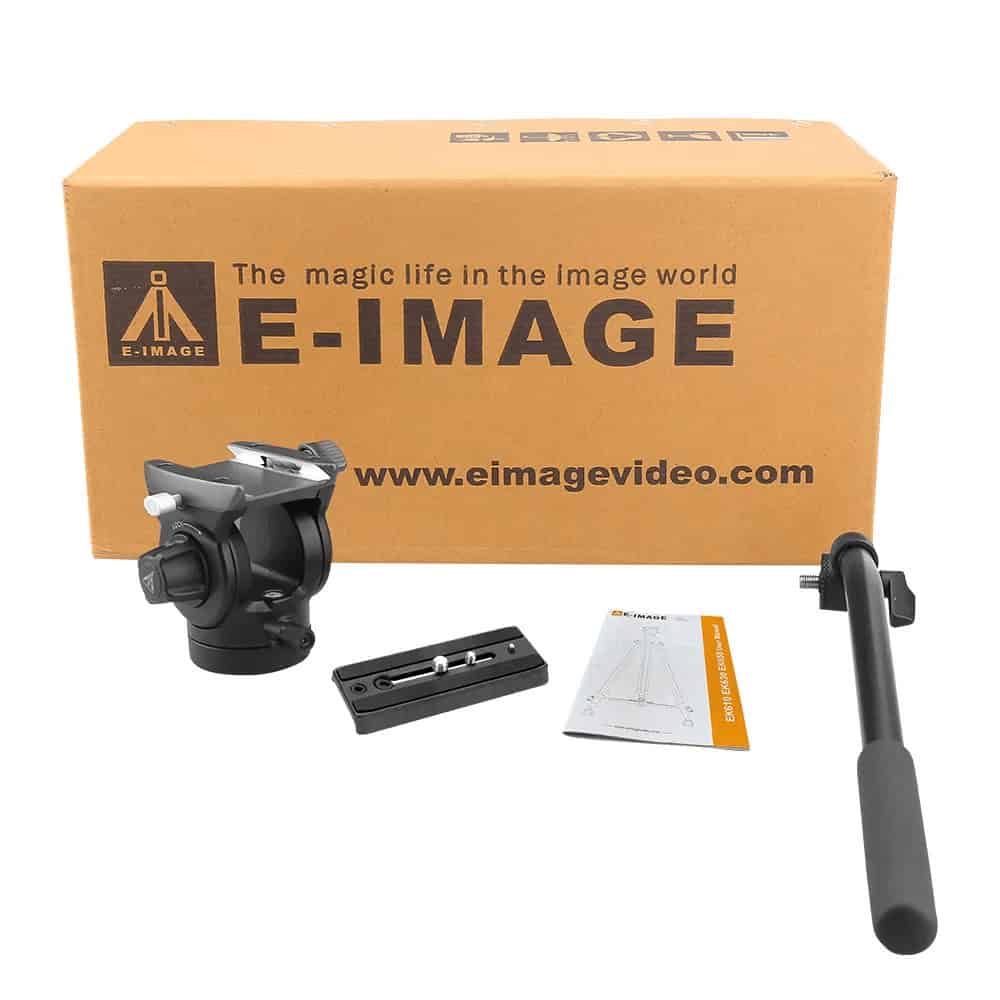 Cabezal fluido E-image 610FH para cámaras y accesorios de fotografía.
