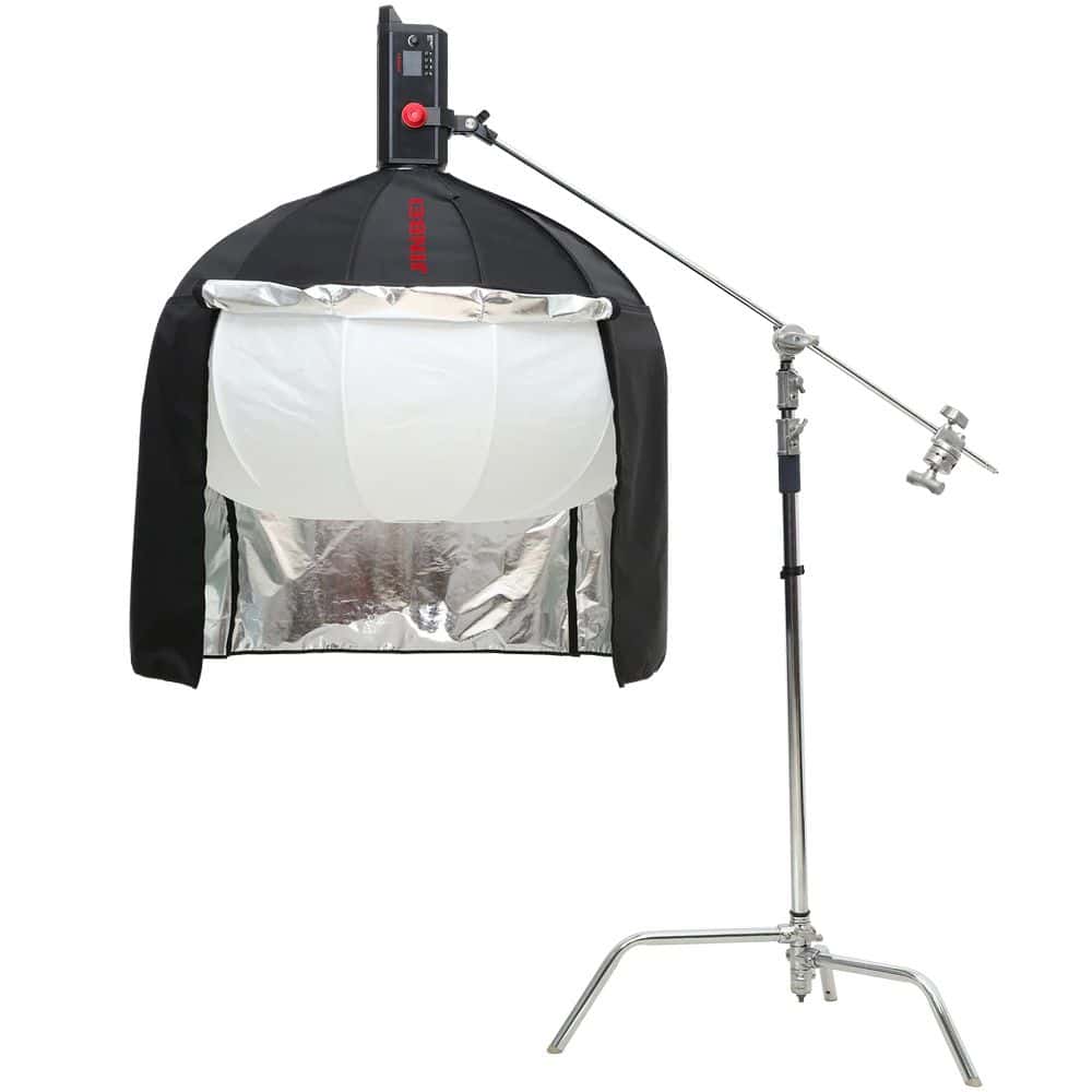 Softbox de 100cm Jinbei con cortina y soporte para fotografía profesional.