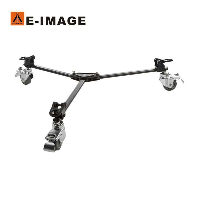 Soporte para trípode de video Dolly E-Image Ei-700 con ruedas ajustables.