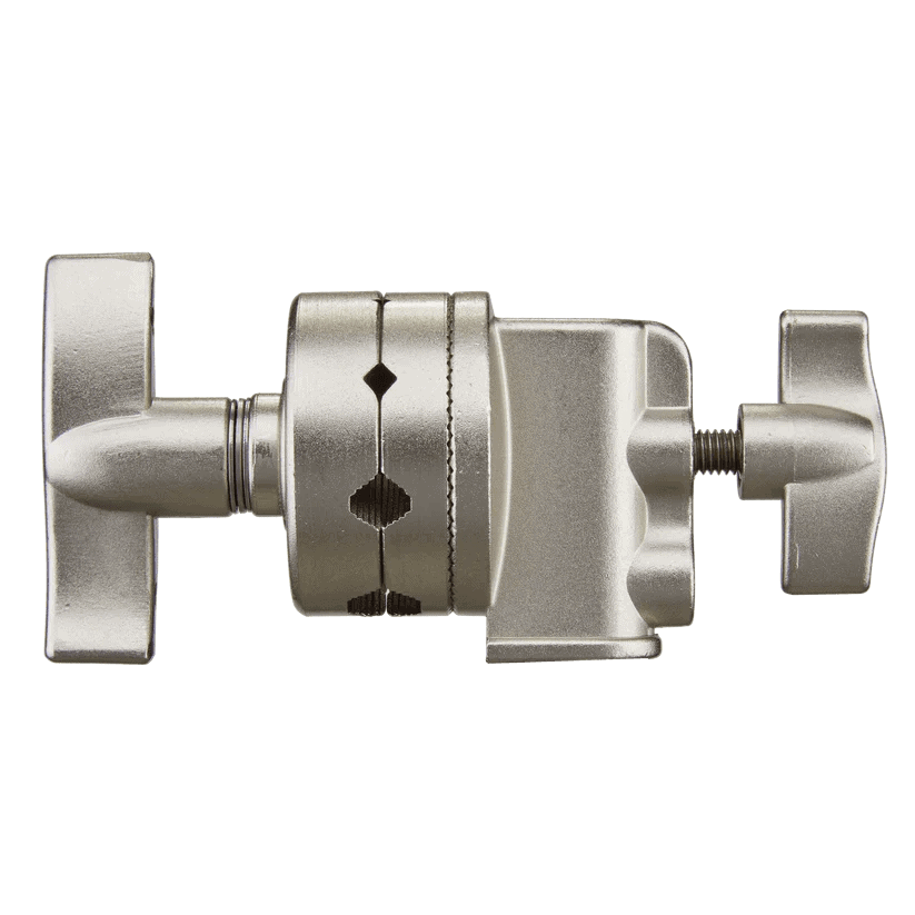 Rótula de acero inoxidable para soporte de iluminación y accesorios de fotografía.