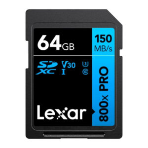 Tarjeta SDXC Lexar 800X PRO 64GB UHS-I V30 150MB/S