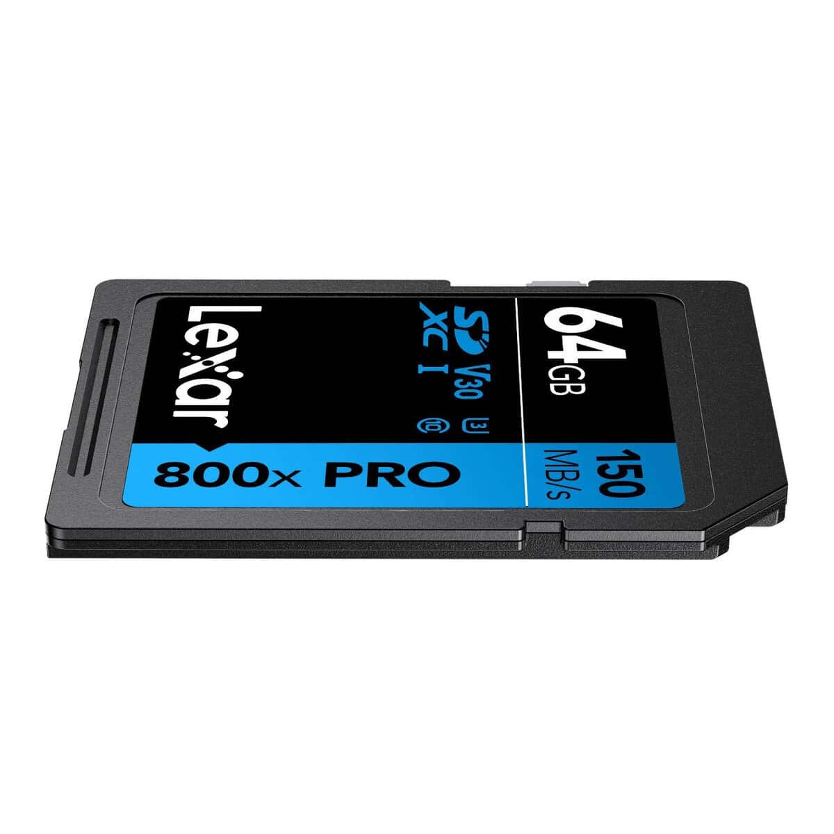Tarjeta de memoria SDXC Lexar 64GB UHS-I V30 para fotografía y video.