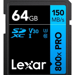 Tarjeta SDXC Lexar 800X PRO 64GB UHS-I V30 150MB/S