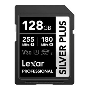 Tarjeta de memoria SDXC Lexar Silver Plus 128GB UHS-I U3 V30.