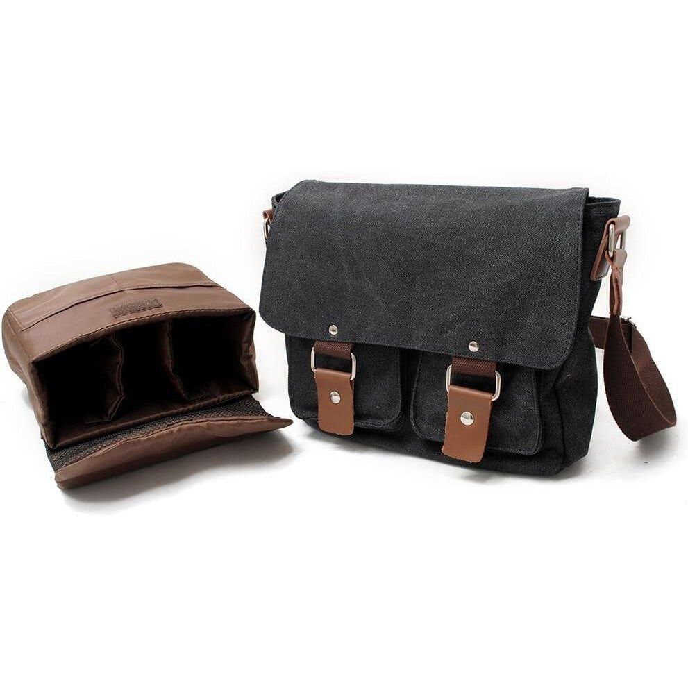 Bolso fotográfico vintage Selens para cámaras y accesorios.