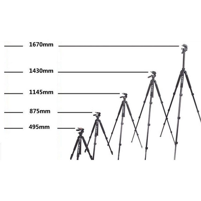 Trípode Profesional Weifeng Wf6663a 1,67m: vista 4