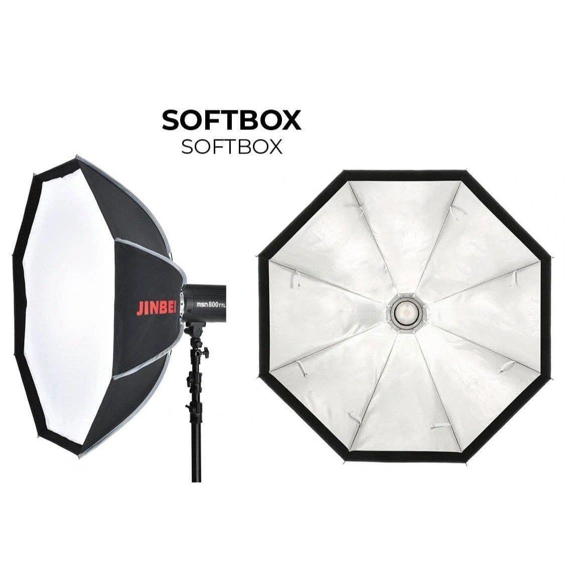 Softbox octogonal Jinbei 100cm para fotografía y accesorios.