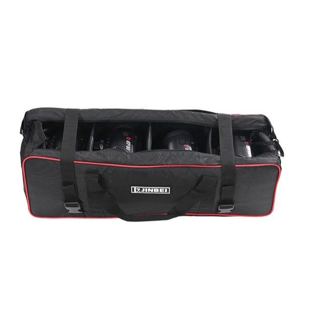Bolso de transporte para flashes Jinbei L-72 y accesorios de fotografía.