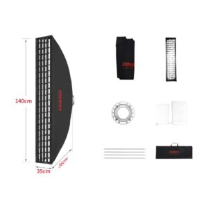 Softbox Jinbei 35x140cm Stripbox C/Grid BM-35*140