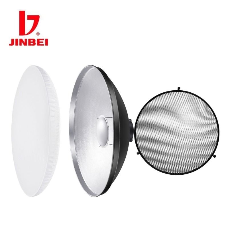 Kit Jinbei: beauty dish QZ-40 de 40 cm y panal de abeja